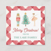 Personalisierter Nutcracker Weihnachtsgeschenk Begleitkarte (Vorderseite)