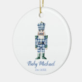Personalisierter Nutcracker Weihnachtsjunge Keramik Ornament (Links)