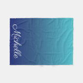 Personalisierter Ober-Farbverlauf Fleecedecke (Vorderseite (Horizontal))