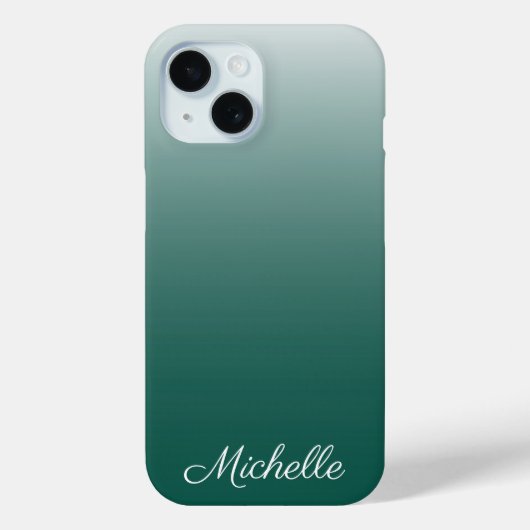 Personalisierter Ober-Farbverlauf grün Case-Mate iPhone Hülle (Rückseite)