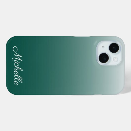 Personalisierter Ober-Farbverlauf grün Case-Mate iPhone Hülle (Rückseite (Horizontal))