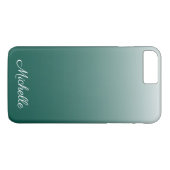 Personalisierter Ober-Farbverlauf grün Case-Mate iPhone Hülle (Rückseite (Horizontal))