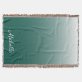 Personalisierter Ober-Farbverlauf grün Decke (Vorderseite)