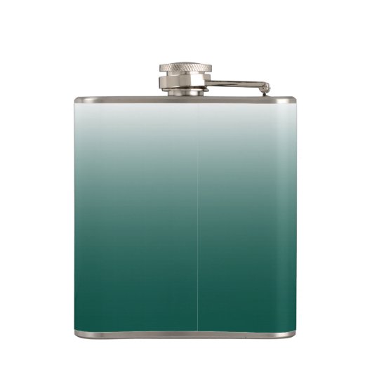 Personalisierter Ober-Farbverlauf grün Flachmann (Rückseite)