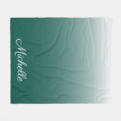 Personalisierter Ober-Farbverlauf grün Fleecedecke (Vorderseite (Horizontal))