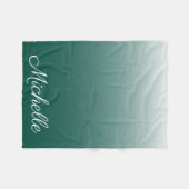 Personalisierter Ober-Farbverlauf grün Fleecedecke (Vorderseite (Horizontal))