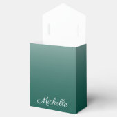 Personalisierter Ober-Farbverlauf grün Geschenkschachtel (Geöffnet)