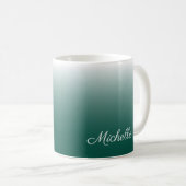 Personalisierter Ober-Farbverlauf grün Kaffeetasse (VorderseiteRechts)