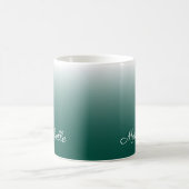 Personalisierter Ober-Farbverlauf grün Kaffeetasse (Mittel)