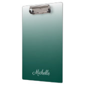 Personalisierter Ober-Farbverlauf grün Klemmbrett (Links)
