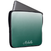 Personalisierter Ober-Farbverlauf grün Laptopschutzhülle (Vorne Rechts)