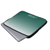 Personalisierter Ober-Farbverlauf grün Laptopschutzhülle (Vorne Knopf)