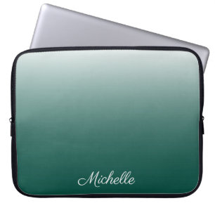 Personalisierter Ober-Farbverlauf grün Laptopschutzhülle