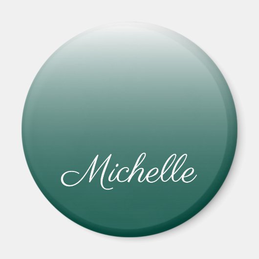 Personalisierter Ober-Farbverlauf grün Magnet (Vorne)