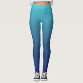 Personalisierter Ober-Farbverlauf Leggings (Vorderseite)