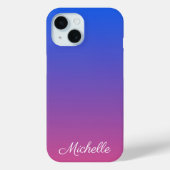 Personalisierter Ober-und Rosa-Farbverlauf Case-Mate iPhone Hülle (Rückseite)