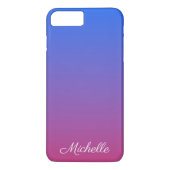 Personalisierter Ober-und Rosa-Ober-Farbverlauf Case-Mate iPhone Hülle (Rückseite)