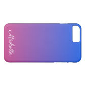 Personalisierter Ober-und Rosa-Ober-Farbverlauf Case-Mate iPhone Hülle (Rückseite (Horizontal))