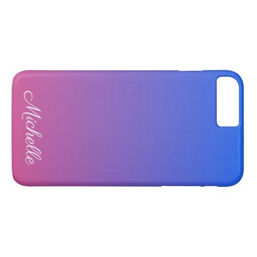 Personalisierter Ober-und Rosa-Ober-Farbverlauf Case-Mate iPhone Hülle (Rückseite (Horizontal))