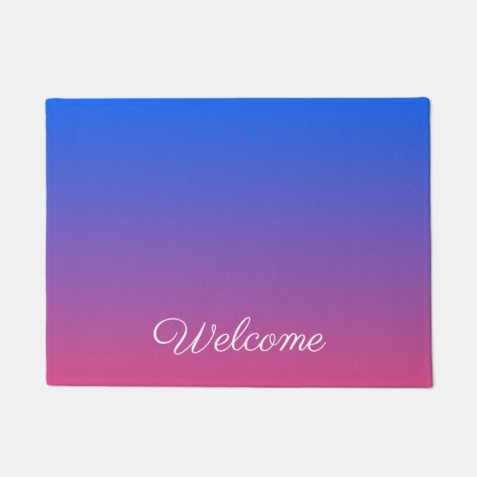 Personalisierter Ober-und Rosa-Ober-Farbverlauf Fußmatte (Vorderseite)