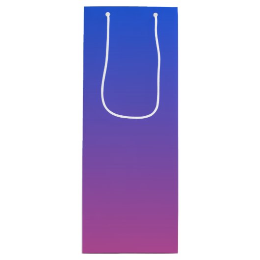 Personalisierter Ober-und Rosa-Ober-Farbverlauf Geschenktüte Für Weinflaschen (Vorderseite)