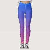 Personalisierter Ober-und Rosa-Ober-Farbverlauf Leggings (Vorderseite)
