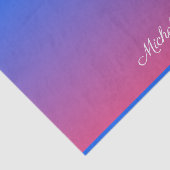 Personalisierter Ober-und Rosa-Ober-Farbverlauf Seidenpapier (Ausschnitt)