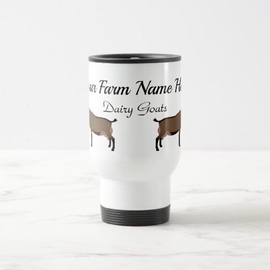 Personalisierter Oberhasli Milchziegenfarm Reisebecher (Mittel)