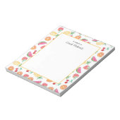 Personalisierter Obstsalat gemustert Notepad Notizblock (Rotiert)