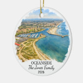 Personalisierter Oceanside-Schmuck, Benutzerdefini Keramik Ornament (Links)