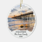 Personalisierter Oceanside-Schmuck, Benutzerdefini Keramik Ornament (Links)