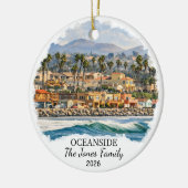 Personalisierter Oceanside-Schmuck, Benutzerdefini Keramik Ornament (Links)