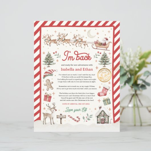 Personalisierter Offizieller Elf Anreisedatum für (Stehend Vorderseite)