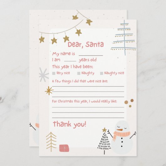 Personalisierter Offizieller Nordpol-Brief an den Einladung (Vorne/Hinten)