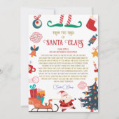 Personalisierter Offizieller Nordpol-Brief vom San Einladung (Vorderseite)