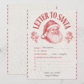 Personalisierter Offizieller Nordpol-Brief vom San Einladung (Vorne/Hinten)