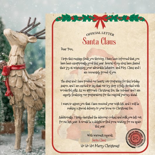 Personalisierter Offizieller Weihnachtsbrief für K