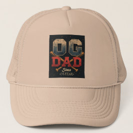 Personalisierter OG-Vater Vintager Baseball-Vatert Truckerkappe