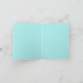 Personalisierter Oktober Aquamarin Glasswing Butte Karte (Innenseite)