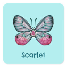 Personalisierter Oktober Aquamarin Glasswing Butte