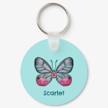 Personalisierter Oktober Aquamarin Glasswing Butte