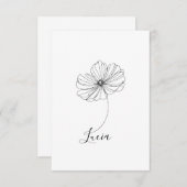 Personalisierter Oktober Cosmos Geburtstagsgeschen Dankeskarte (Vorne/Hinten)