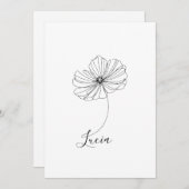 Personalisierter Oktober Cosmos Geburtstagsgeschen Einladung (Vorne/Hinten)