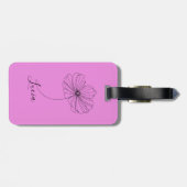 Personalisierter Oktober Cosmos Geburtstagsgeschen Gepäckanhänger (Rückseite horizontal)