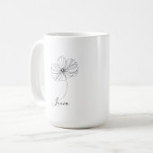 Personalisierter Oktober Cosmos Geburtstagsgeschen Kaffeetasse (Vorderseite Links)