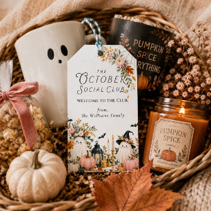 Personalisierter Oktober Social Club Boo-Korb Geschenkanhänger