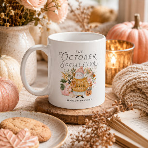 Personalisierter Oktober Social Club Geistermug Kaffeetasse