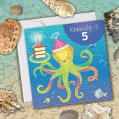 Personalisierter Oktopus Einladung zum Geburtstag