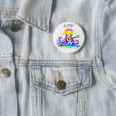 Personalisierter Oktopus Gitarrenpsychedelisch Button (Beispiel)