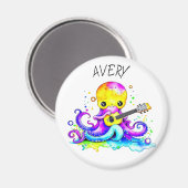 Personalisierter Oktopus Gitarrenpsychedelisch Magnet (Vorderseite/Rückseite)